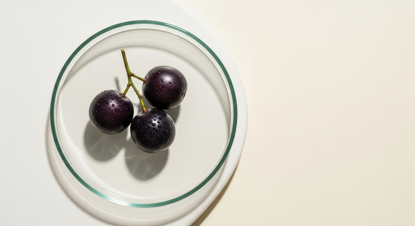 Vibrant purple Aristotelia Chilensis fruit extract drops highlighting potent antioxidant benefits for skin health