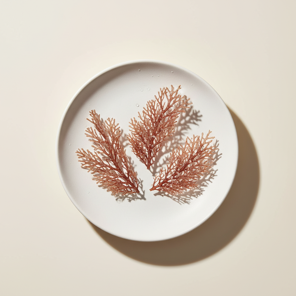 Vibrant red Corallina Officinalis seaweed extract for powerful natural skincare benefits