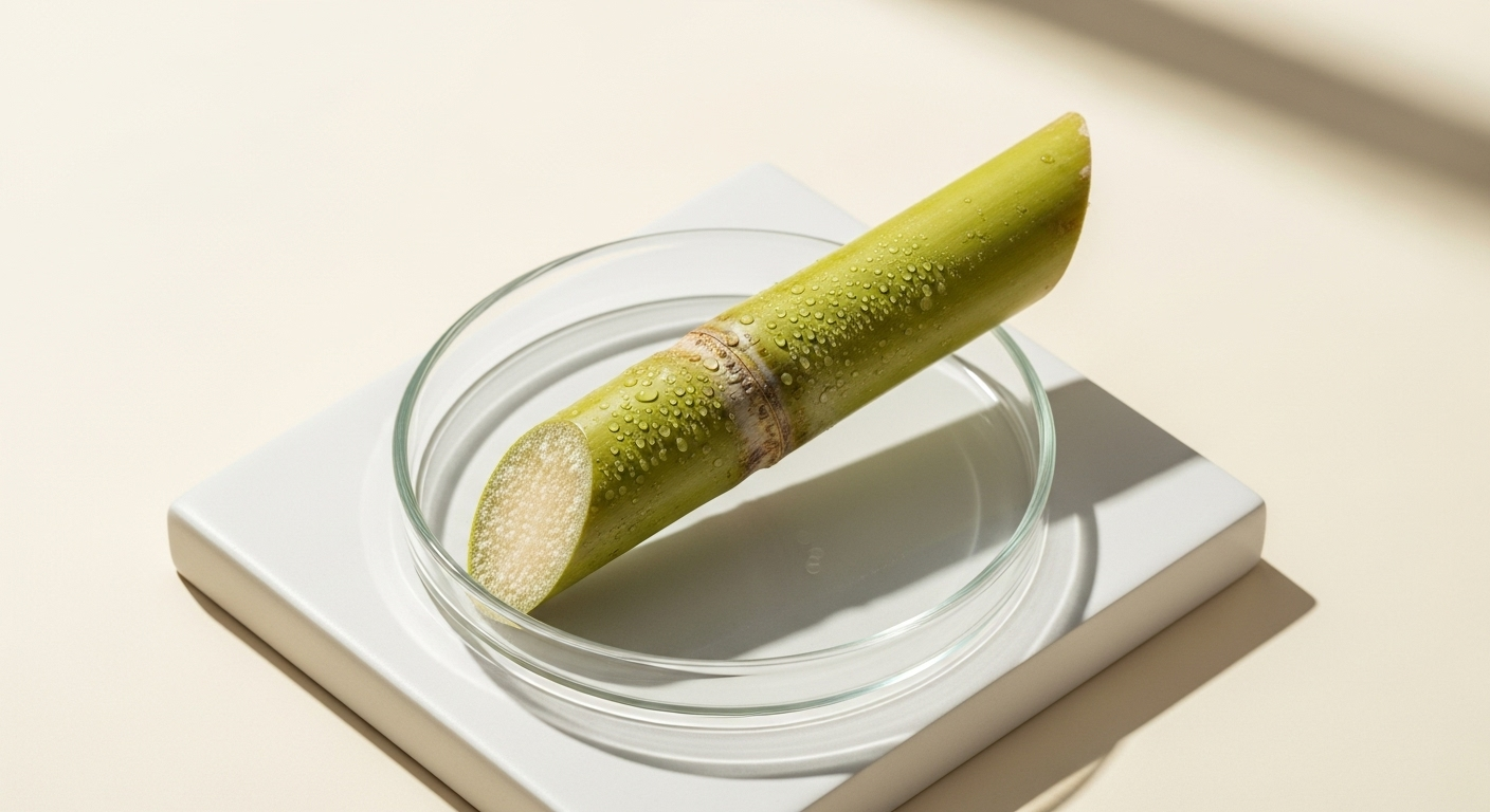 Fresh sugarcane stalk